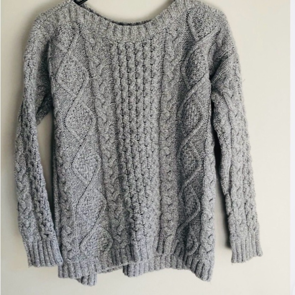 Madewell Fishermans  Cable Knit Women's Sweater, grey